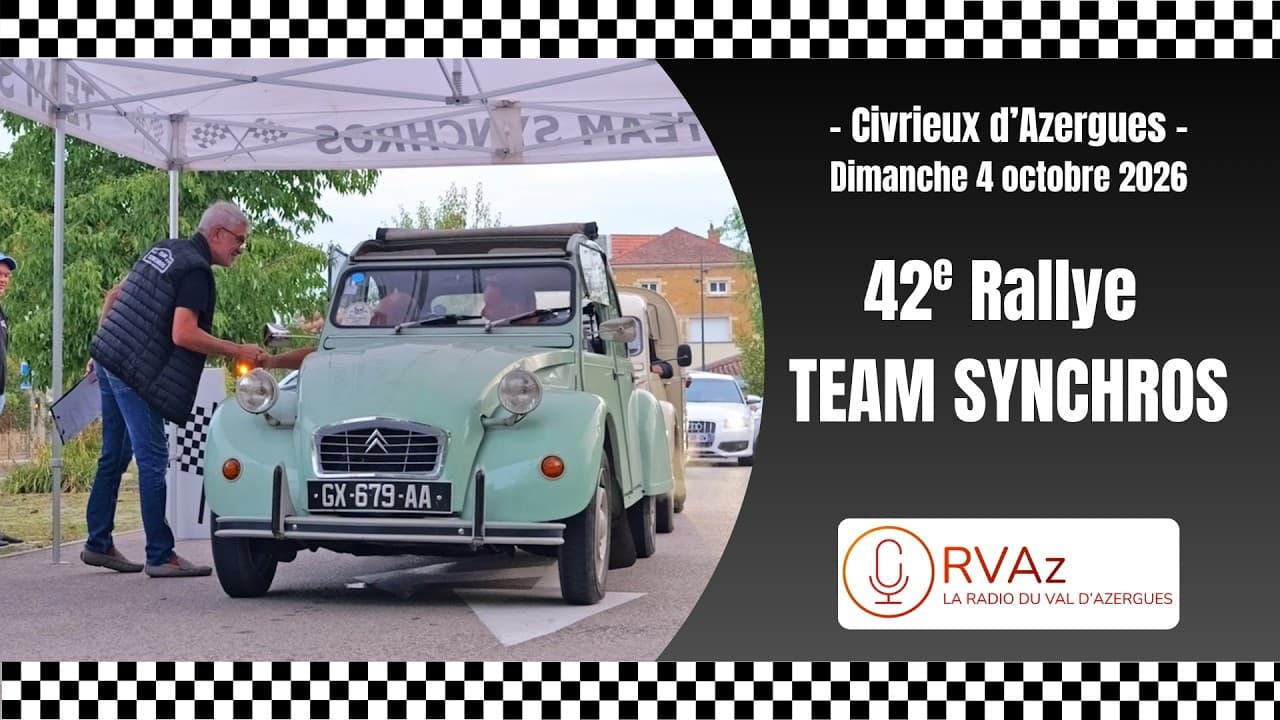 42e Rallye Team Synchros - 4 octobre 2026
